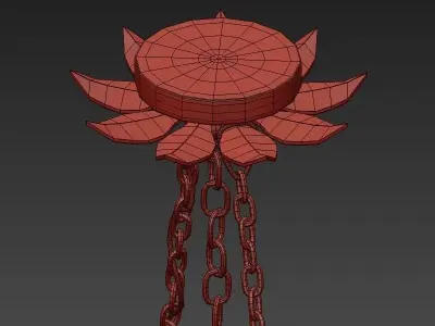 Crystorama Broche plumage Antique Gold CHANDELIER 3D model