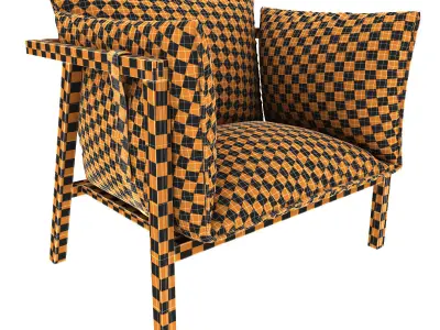 Fotel Umomoku 3d model Low-poly 3D model