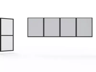 door window glass 3D model