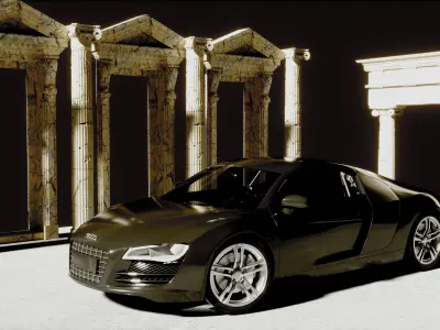 audi r8 modeling Low-poly 3D model