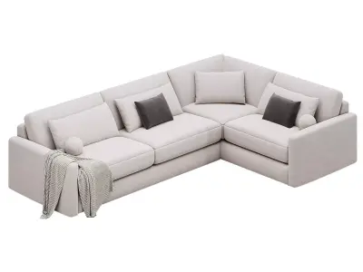 Kipton Two-Piece Sectional By Arhaus 3D model
