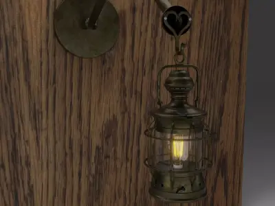 Old Incandescent Lamp Torch Free low-poly 3D model