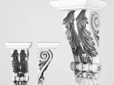 ornament sofa 3D model