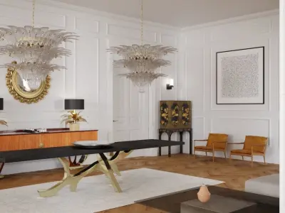 Furniture set scene  3D model