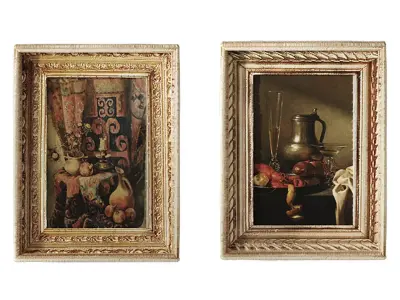 Vintage Paintings Set 3D model