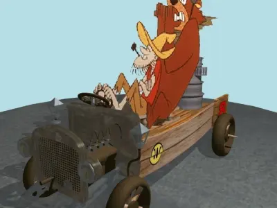 Wacky Races 3D Model Car 8 3D model