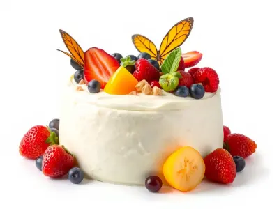 Deluxe Fruit Cake Model Pack with Decorative Elements Low-poly 3D model