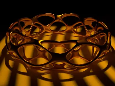 Voronoi Style Bracelet Low-poly 3D model