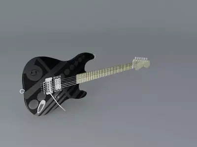 Eddie Van Halen unchained guitar Free 3D model