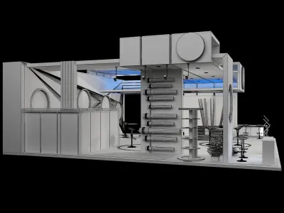 Booth Exhibition Stand a390a 3D model