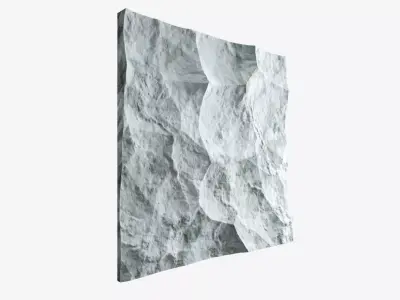 233-RockPanel piece of rock on wall 3D model