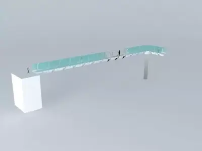 Up-way glass bench Free 3D model
