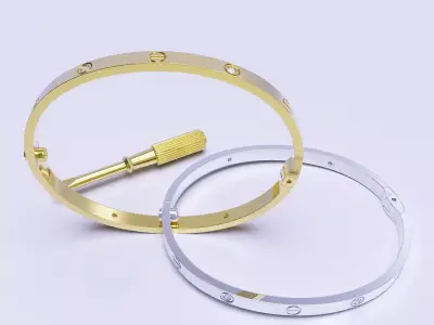 Love Bracelet  17cm   cod36 3D print model