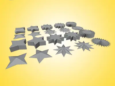 Star Pack 01 Free 3D model