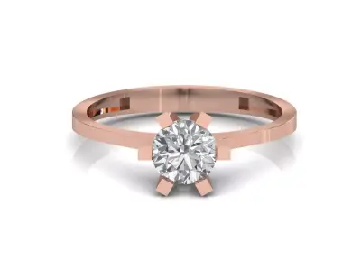 STL 3DM Print Ready Women Diamond Ring Lightweight Printable  3D print model 174