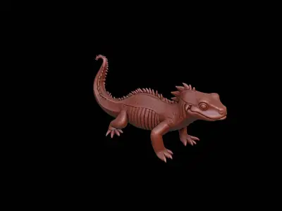Salamander Animal Sculpture 3D print model