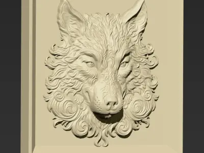 Wolf Head A94 3D print model