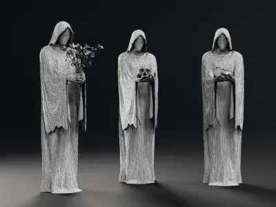 ancient statues 3D model