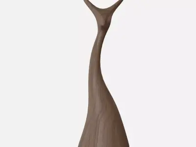 Wood fox Low-poly 3D model