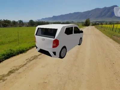 2019 Perodua Axia E Low-poly 3D model