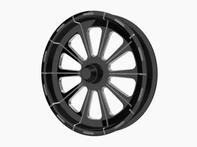 FTD Customs F16 Redemption spindle front wheel Low-poly 3D model