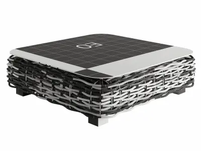 Attitude coffee table island  Low-poly 3D model