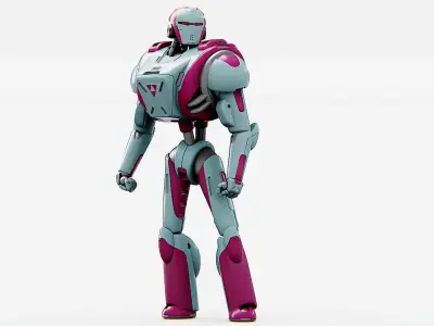 ANDROID MECHA - C   Rigged for Unreal Engine - Unity - MIXAMO  3D model
