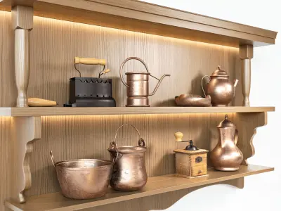 Decorative Set Rustic Mountain 3D model