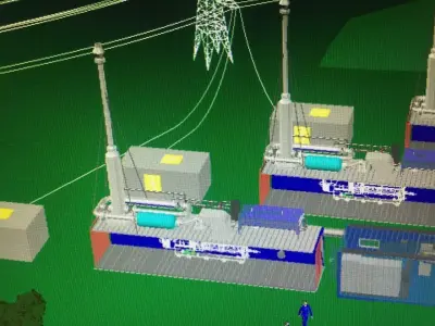 Methane filtering container - energy converter 3D print model