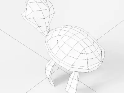 Baby turtle 3d model  Low-poly 3D model