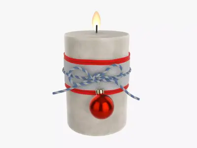 Candle Christmas DIY 04 3D model
