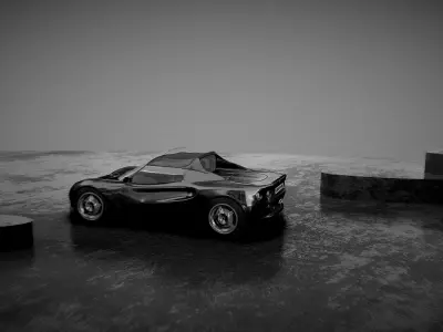 old barnd car Low-poly 3D model