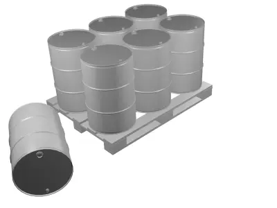 Steel barrel Free 3D model