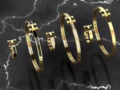 3 versiyon bracelet 3D print model