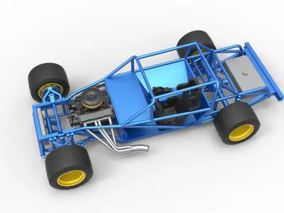 Vintage Asphalt Modified stock car Base Scale 1 to 25 3D print model