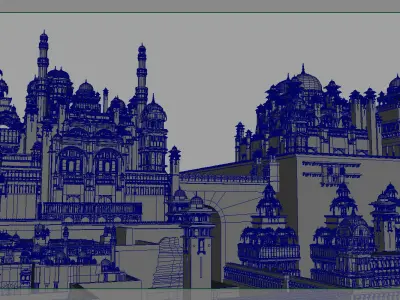 fort 3d model indian city 3D model