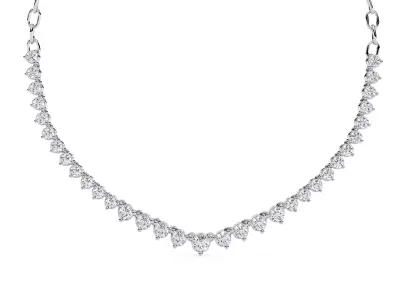 Luxury Heart Diamond Scallop Necklace Jewellery CAD 3DM STL 3D print model