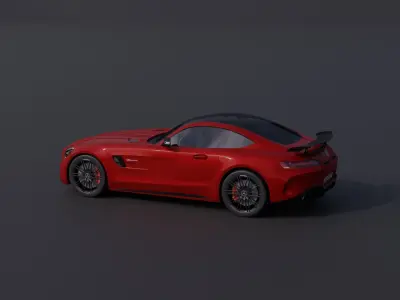 Mercedes-Benz AMG GTR Low-poly 3D model