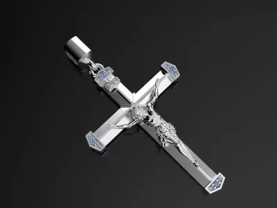 Inri cross 3D print model