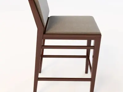Caron Wooden Bar Chair 3D model