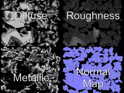 Fierce Silver Wolf Head model pack Low-poly 3D model