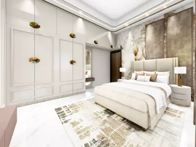 luxury bedroom  Free 3D model