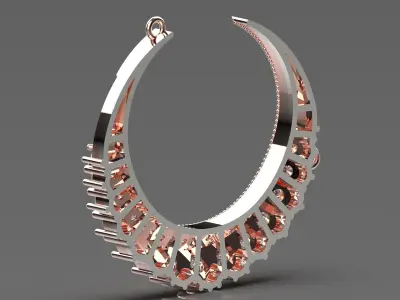 Moon model jewelry pendant jp0269 3D print model