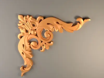 corner carved plaster  3D model
