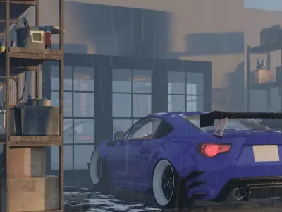 Interior Garage store 3D model