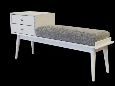 Landon Entryway Bench v-02 Low-poly 3D model