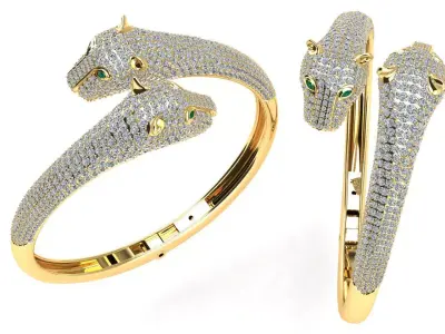 Bangle  with diamond 3D model