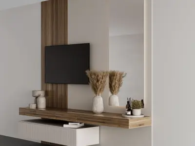 Bedroom Furniture Composition 01 3D model
