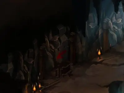 Stone Black Light Cave - Mountain 02 3D model