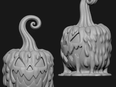 melted pumpkin 3D print model